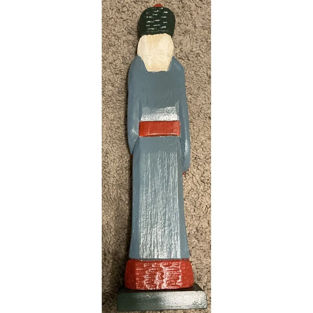 Greek wooden wood Santa  15.5